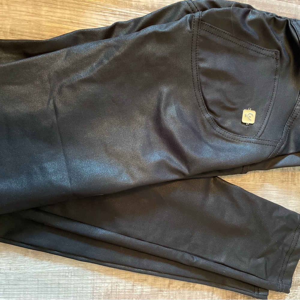 Freddy Black Faux Leather Look Leggings